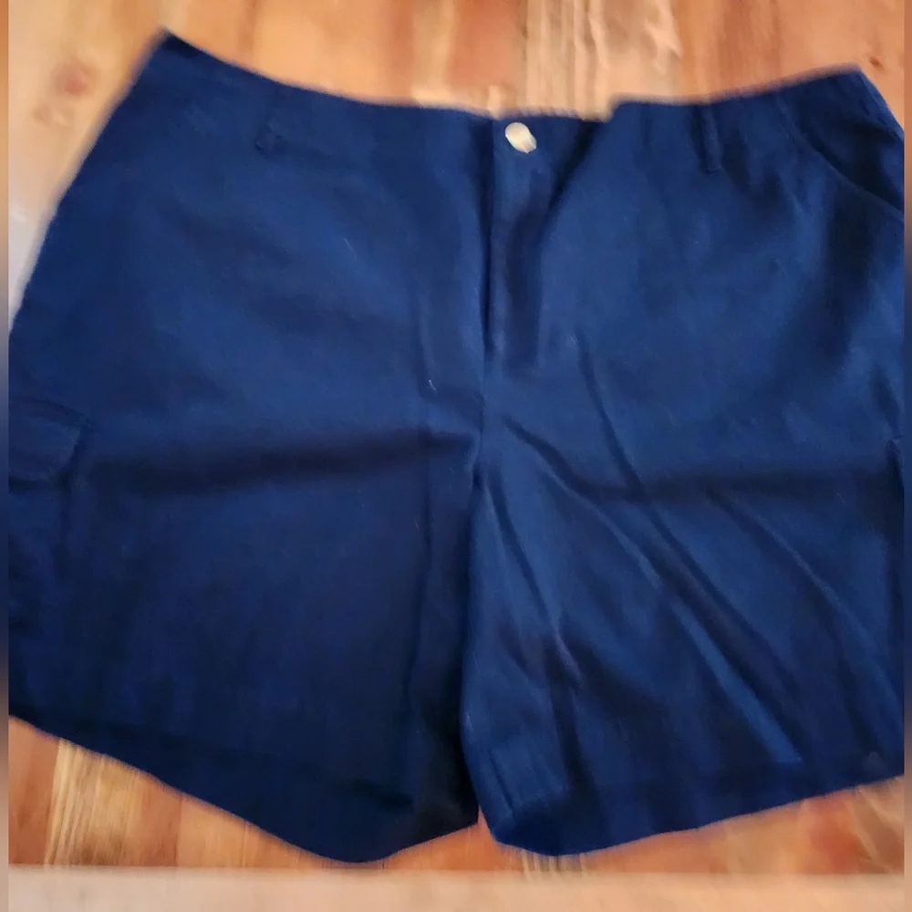 Chaps Never Worn Navy Blue Shorts.  Size 24W.  Has 46 inch waist.